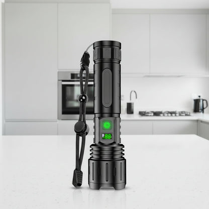 Latarka LED z Ładowaniem USB-C, Trybami Świecenia i Funkcją Powerbanku