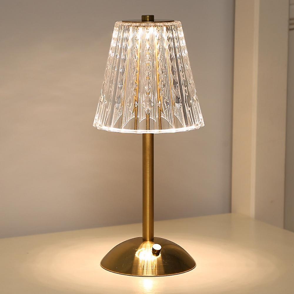 Lampa stołowa LED bezprzewodowa z dotykowym sterowaniem i regulacją jasności oraz 3 barwami światła