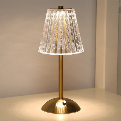 Lampa stołowa LED bezprzewodowa z dotykowym sterowaniem i regulacją jasności oraz 3 barwami światła
