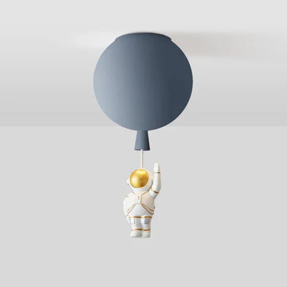 Plafon LED Księżyc i Astronauta z Oprawą E27 do Pokoju Dziecięcego
