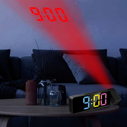 Alarm clock with projector and temperature display