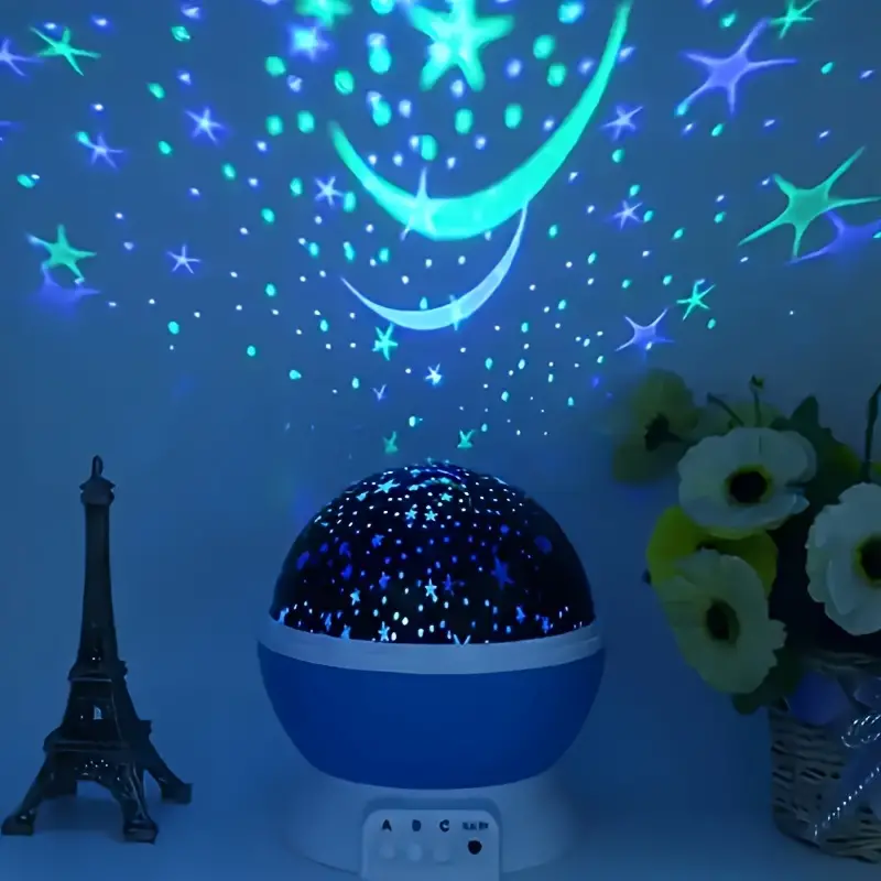 Lampka projektor gwiazd LED USB do pokoju dziecięcego z efektami świetlnymi