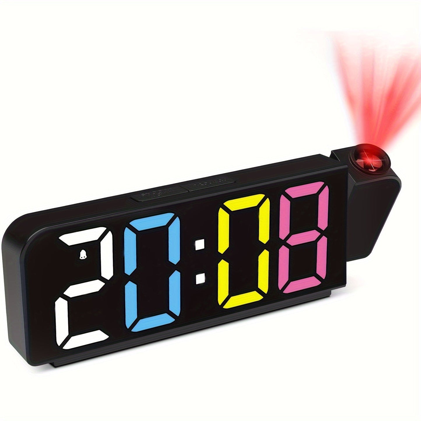 Alarm clock with projector and temperature display