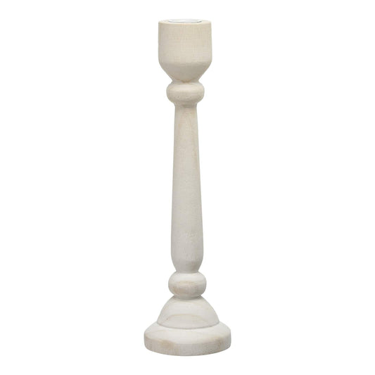 Świecznik ceramiczny matowy biały