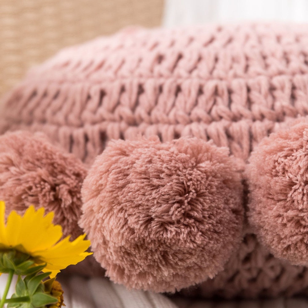 Coussin décoratif tricoté 45 cm