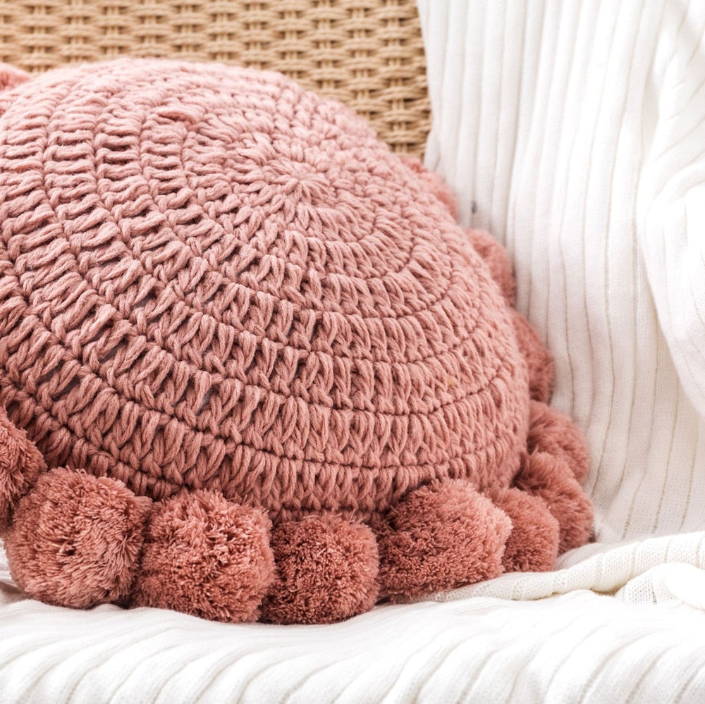 Coussin décoratif tricoté 45 cm