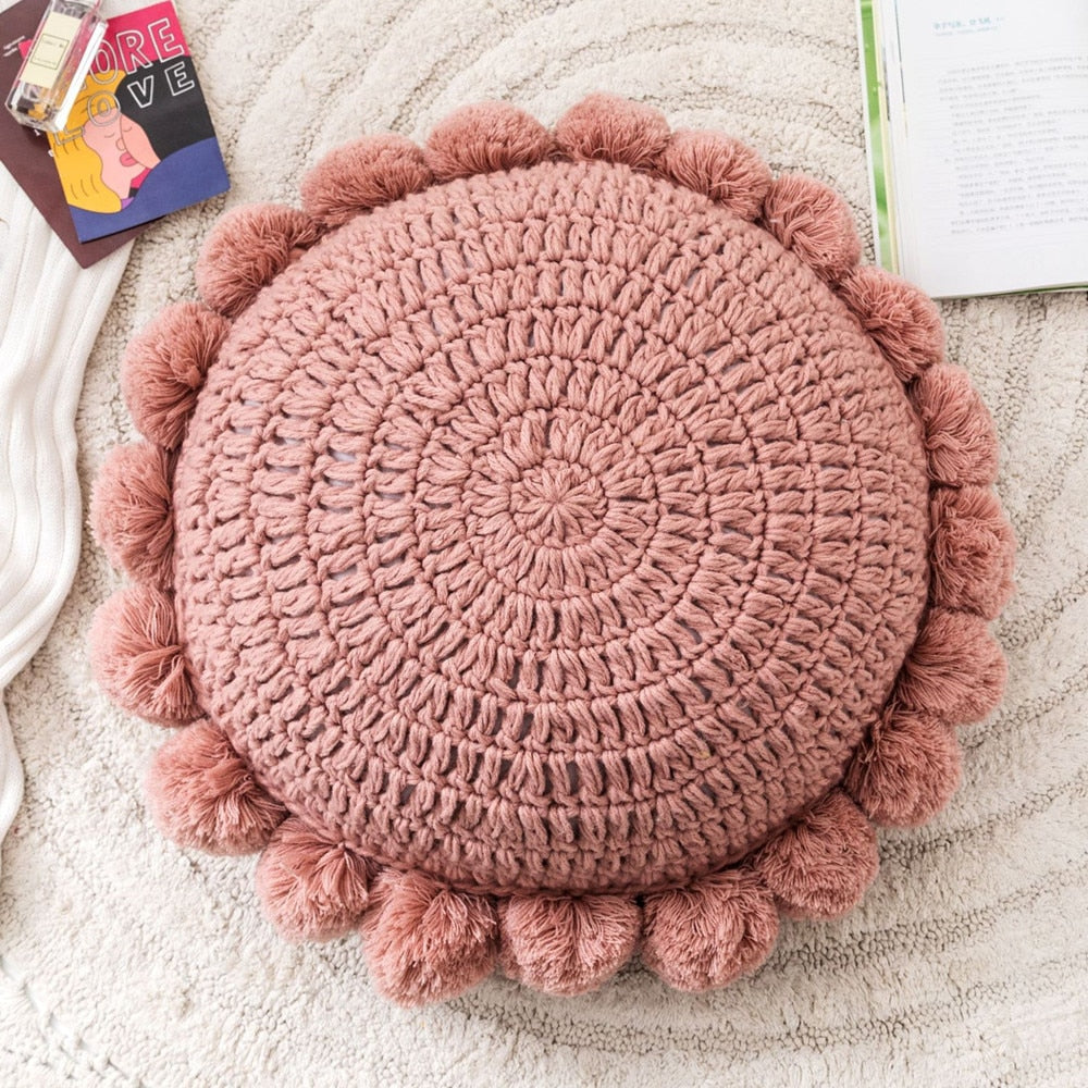 Coussin décoratif tricoté 45 cm