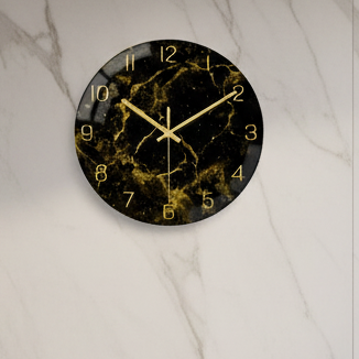 Horloge murale silencieuse en verre de 30 cm
