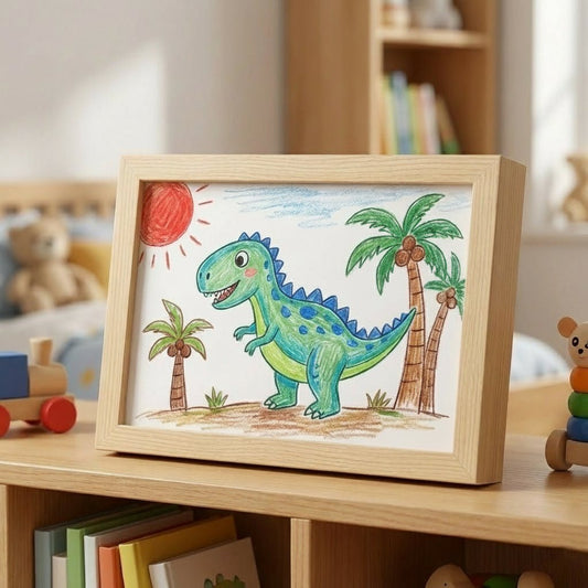 Cadre pour dessins d’enfants A4/A3 avec rangement