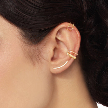 Adjustable two-tone earrings