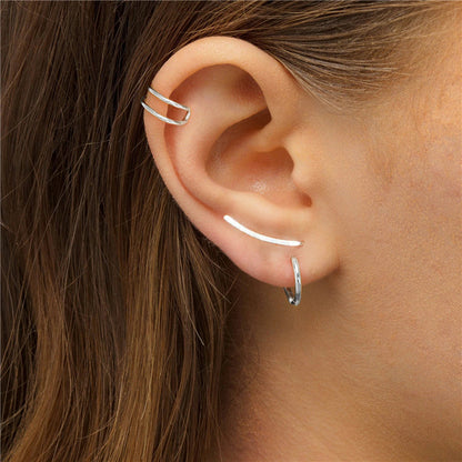 Adjustable two-tone earrings