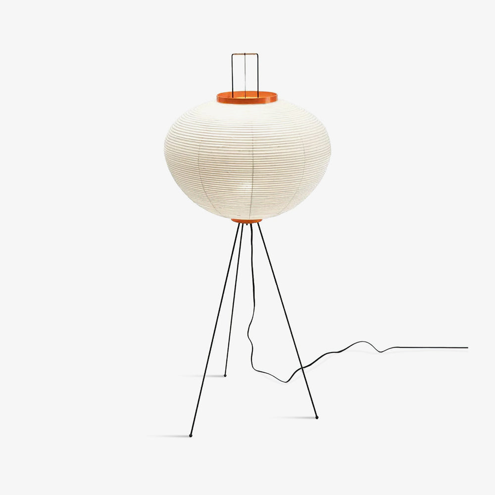 Lampa podłogowa papier ryżowy E27 stojąca metalowa do salonu i sypialni