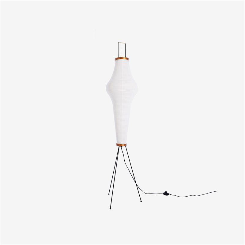 Lampa podłogowa papier ryżowy E27 stojąca metalowa do salonu i sypialni