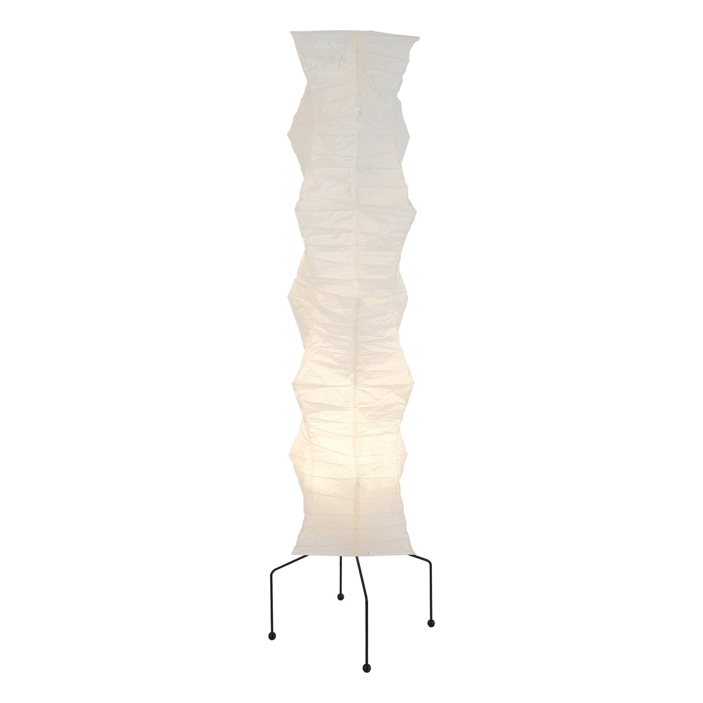 Lampa podłogowa papier ryżowy E27 stojąca metalowa do salonu i sypialni
