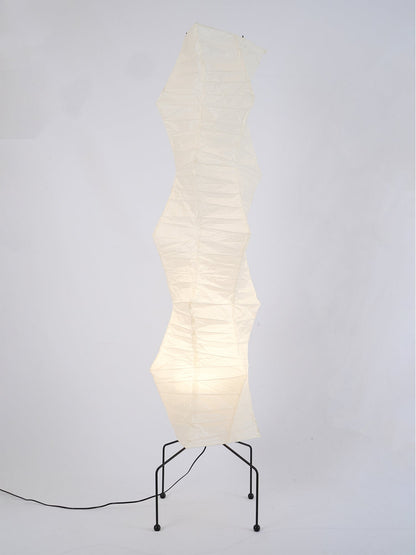 Lampa podłogowa papier ryżowy E27 stojąca metalowa do salonu i sypialni