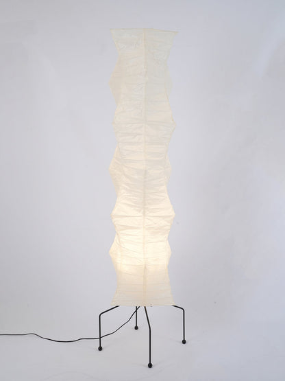 Lampa podłogowa papier ryżowy E27 stojąca metalowa do salonu i sypialni