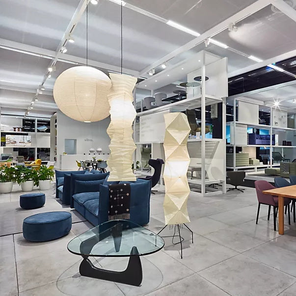 Lampa podłogowa papier ryżowy E27 stojąca metalowa do salonu i sypialni