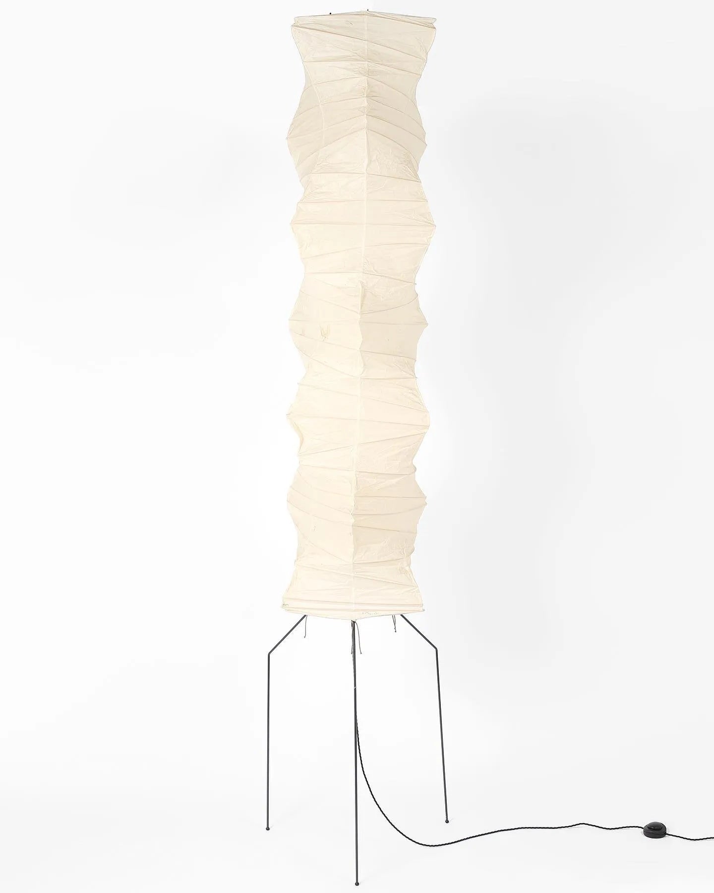 Lampa podłogowa papier ryżowy E27 stojąca metalowa do salonu i sypialni