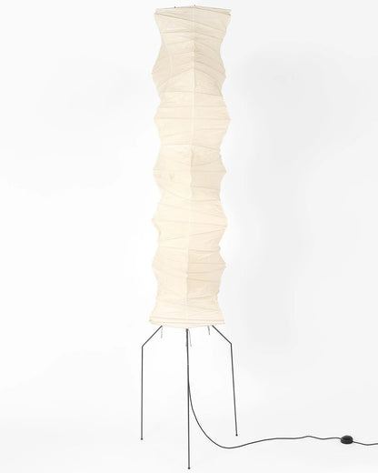 Lampa podłogowa papier ryżowy E27 stojąca metalowa do salonu i sypialni