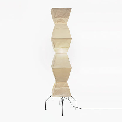 Lampa podłogowa papier ryżowy E27 stojąca metalowa do salonu i sypialni
