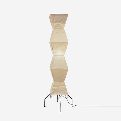 Lampa podłogowa papier ryżowy E27 stojąca metalowa do salonu i sypialni