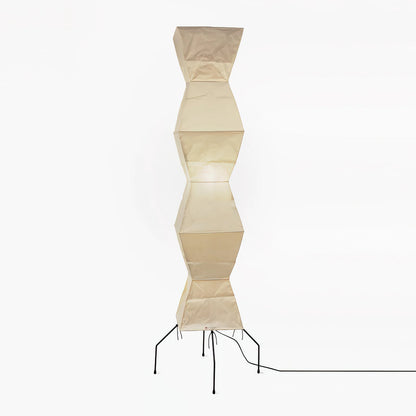 Lampa podłogowa papier ryżowy E27 stojąca metalowa do salonu i sypialni