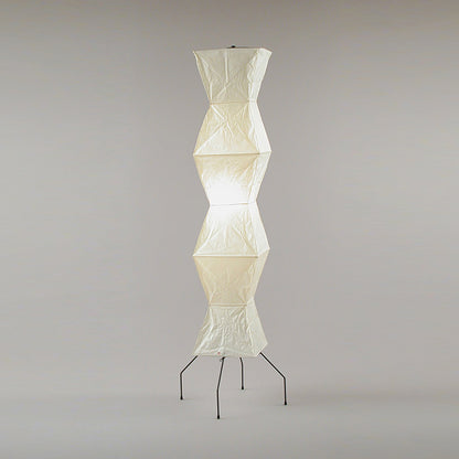 Lampa podłogowa papier ryżowy E27 stojąca metalowa do salonu i sypialni