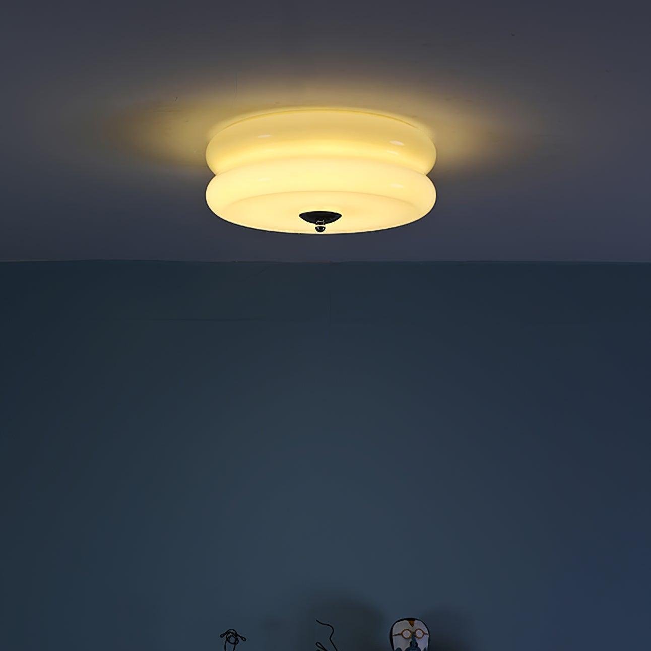 Art Deco Plafon LED z Geometrycznym Wzorem i Zintegrowanym Oświetleniem
