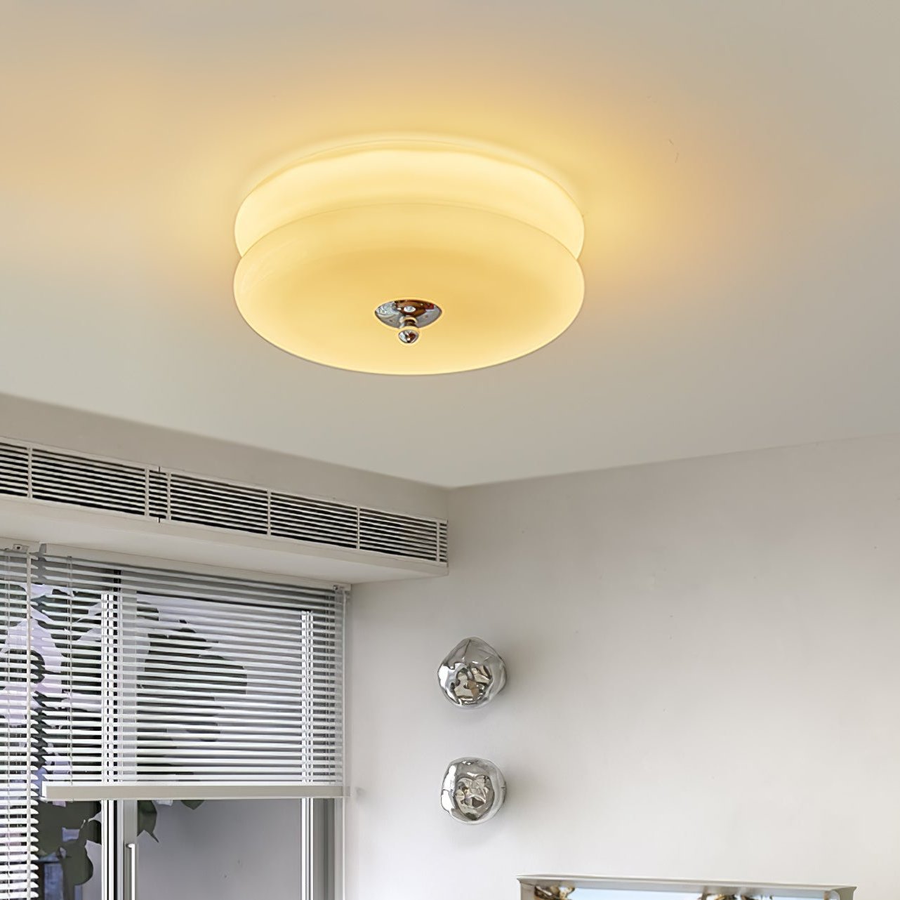 Art Deco Plafon LED z Geometrycznym Wzorem i Zintegrowanym Oświetleniem