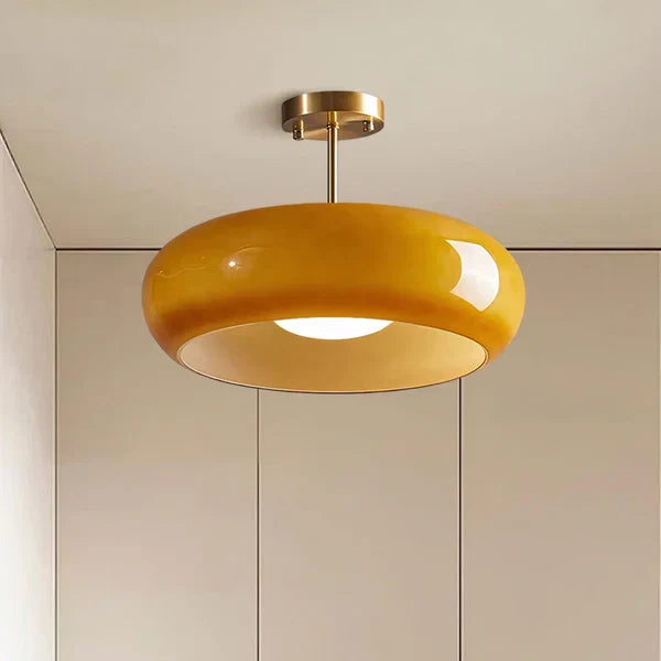 Lampa sufitowa szklana okrągła