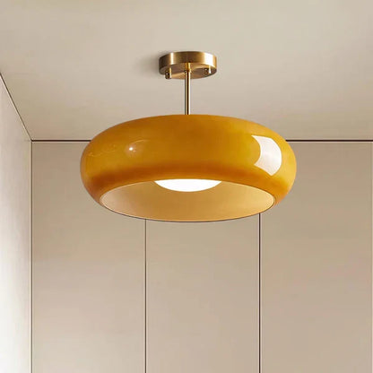 Lampa sufitowa szklana okrągła