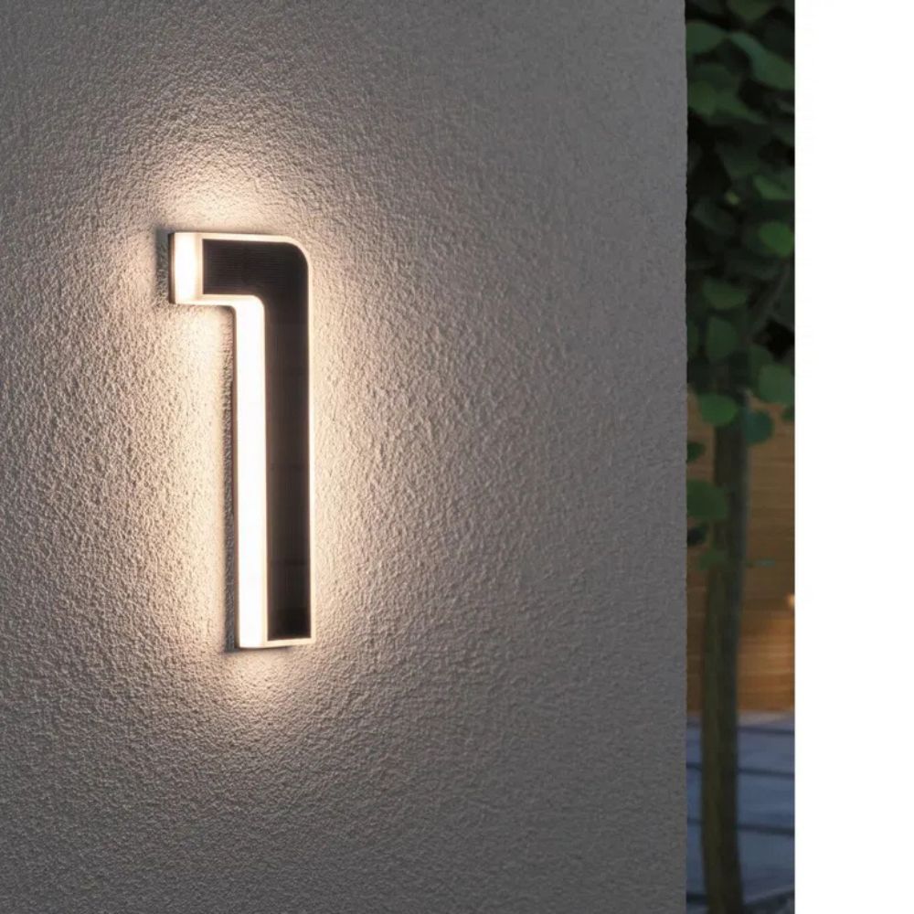 Podświetlany Numer Domu LED z Zasilaniem 12V do Montażu Zewnętrznego