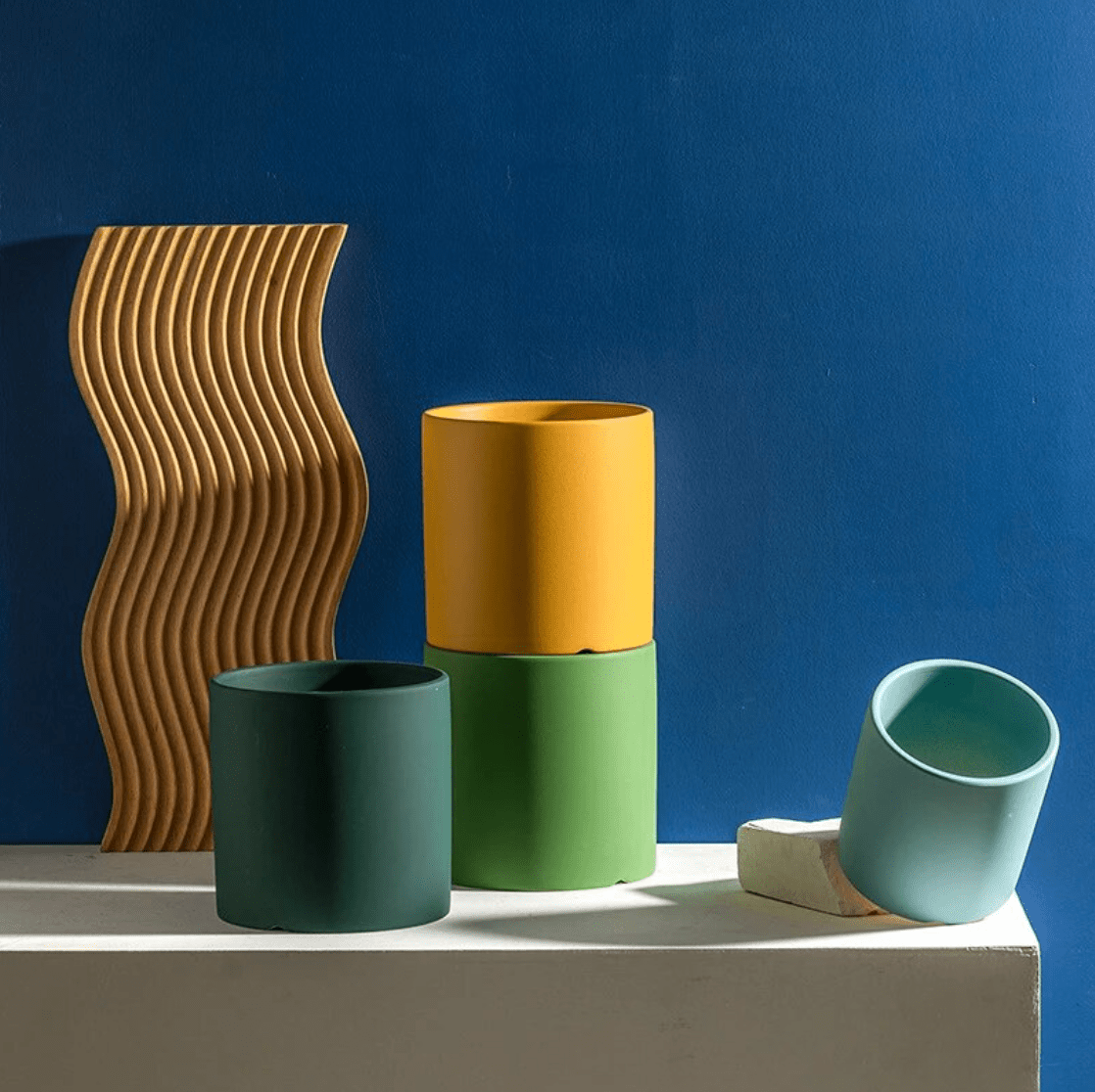 Ceramiczna Doniczka z Podstawką i Otworem Odpływowym do Roślin Domowych
