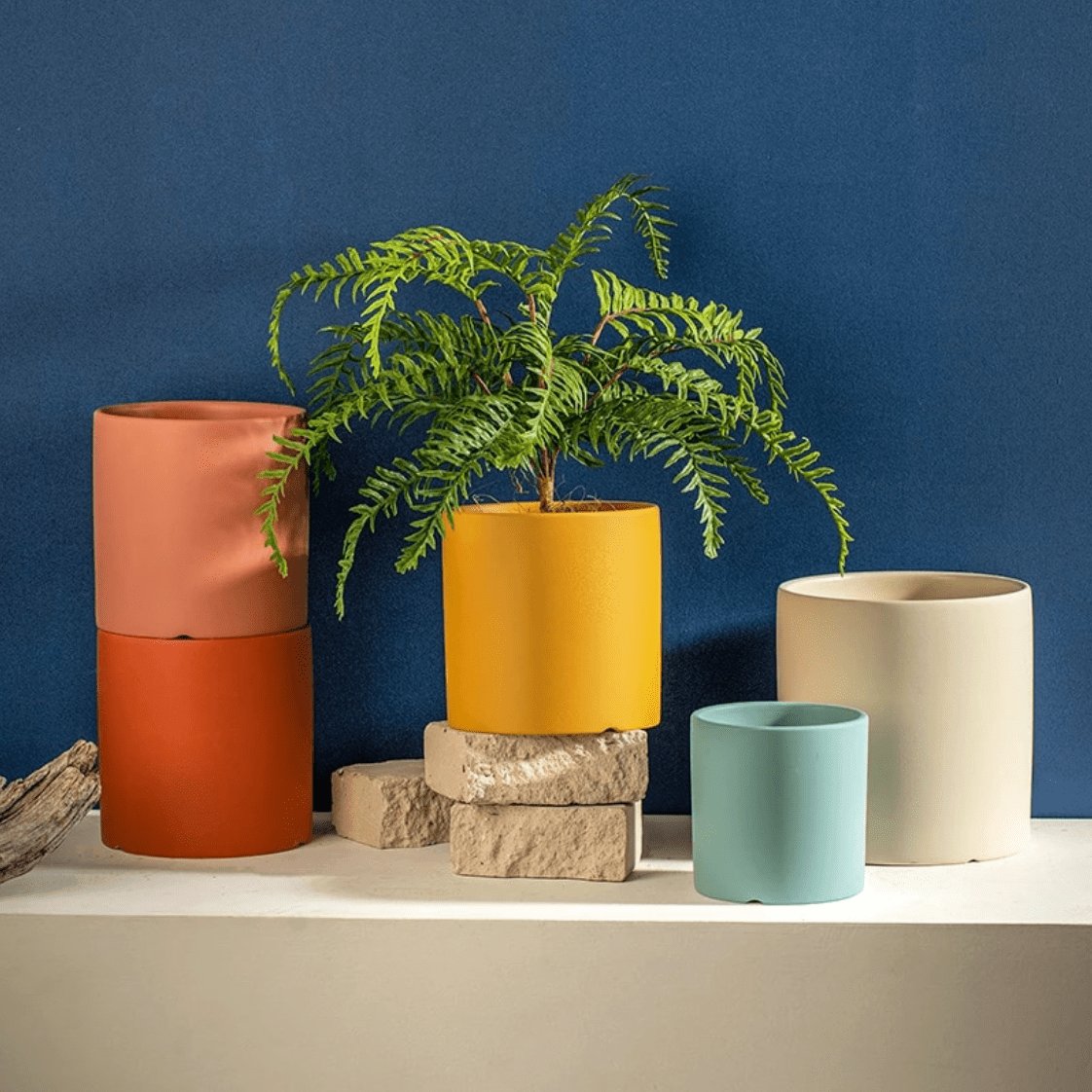 Ceramiczna Doniczka z Podstawką i Otworem Odpływowym do Roślin Domowych