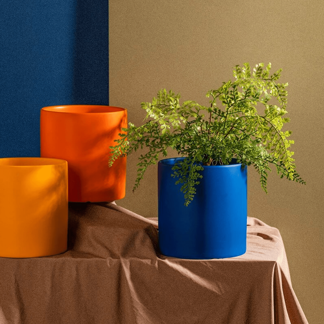 Ceramiczna Doniczka z Podstawką i Otworem Odpływowym do Roślin Domowych
