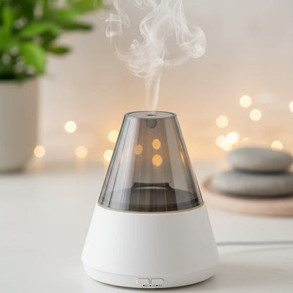 Diffuser with stones and LED lighting