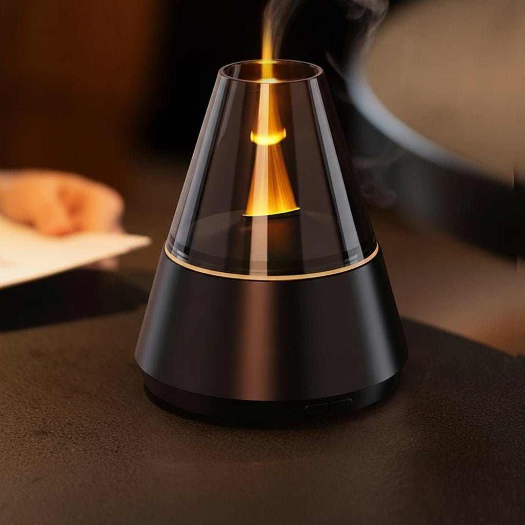Diffuser with stones and LED lighting