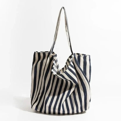 Torba Tote w Paski z Długimi Ramiączkami do Codziennego Użytku