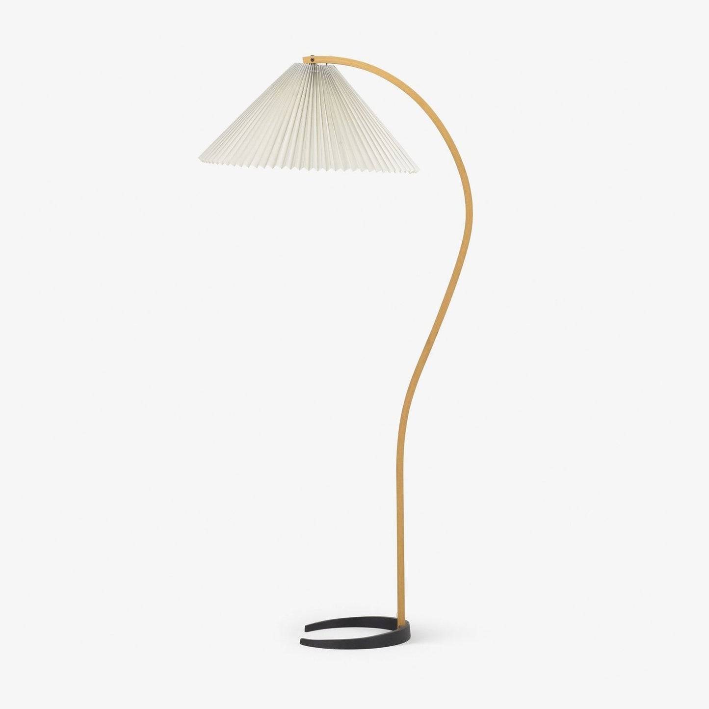 Lampa podłogowa z drewnem bukowym i metalową konstrukcją z gwintem E27