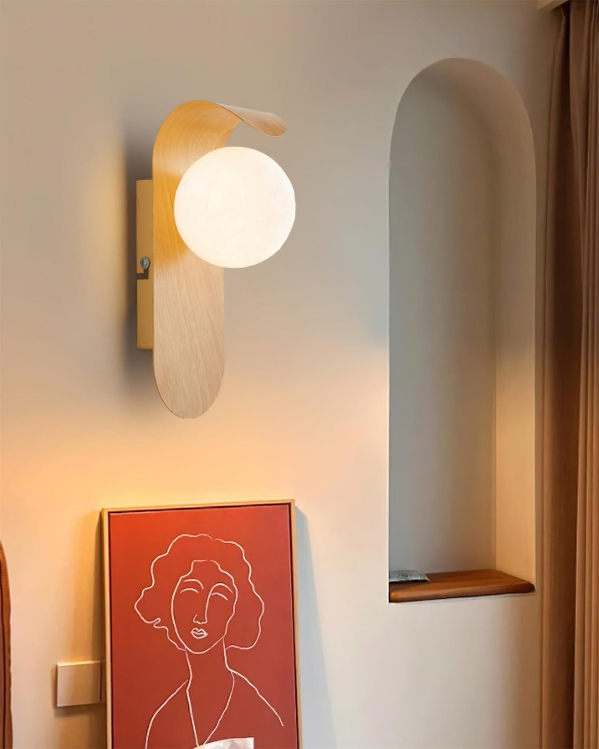 Applique avec abat-jour sphérique