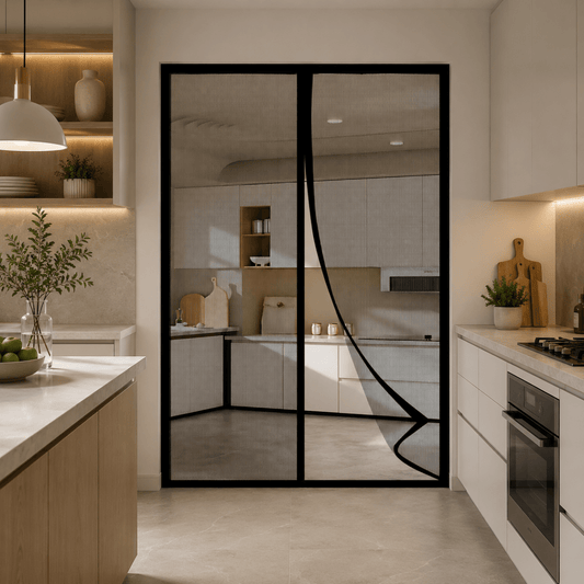 Magnetic mosquito net for doors