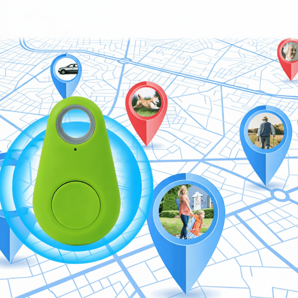 Lokalizator GPS Bluetooth do Zwierząt i Przedmiotów z Aplikacją Mobilną