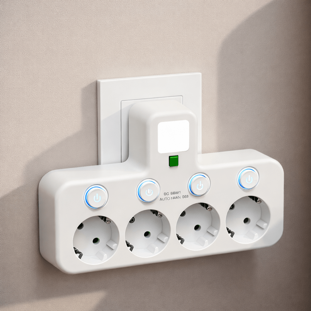 Listwa Zasilająca z 4 Gniazdami, Portami USB i Zabezpieczeniem Dziecięcym