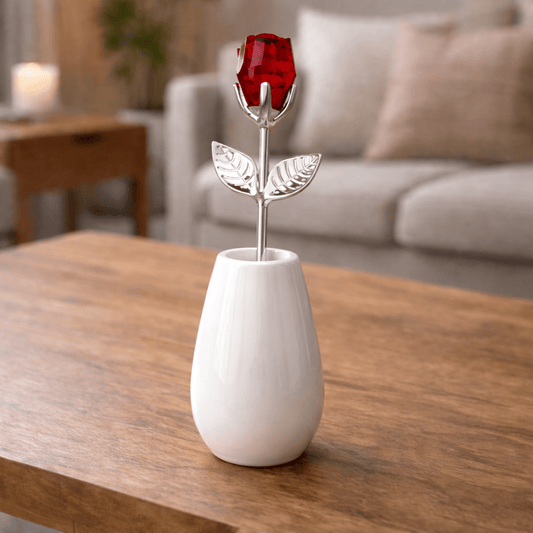Rose décorative en cristal