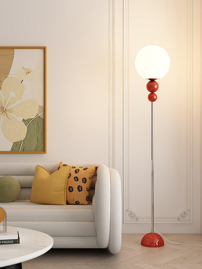 Lampa podłogowa LED E27 metalowo-akrylowa 150 cm z przełącznikiem nożnym