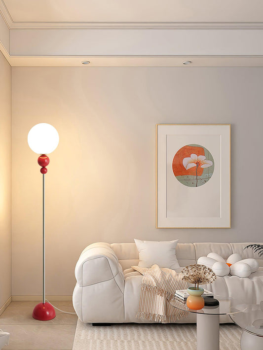 Lampa podłogowa LED E27 metalowo-akrylowa 150 cm z przełącznikiem nożnym
