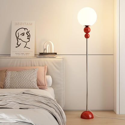Lampa podłogowa LED E27 metalowo-akrylowa 150 cm z przełącznikiem nożnym