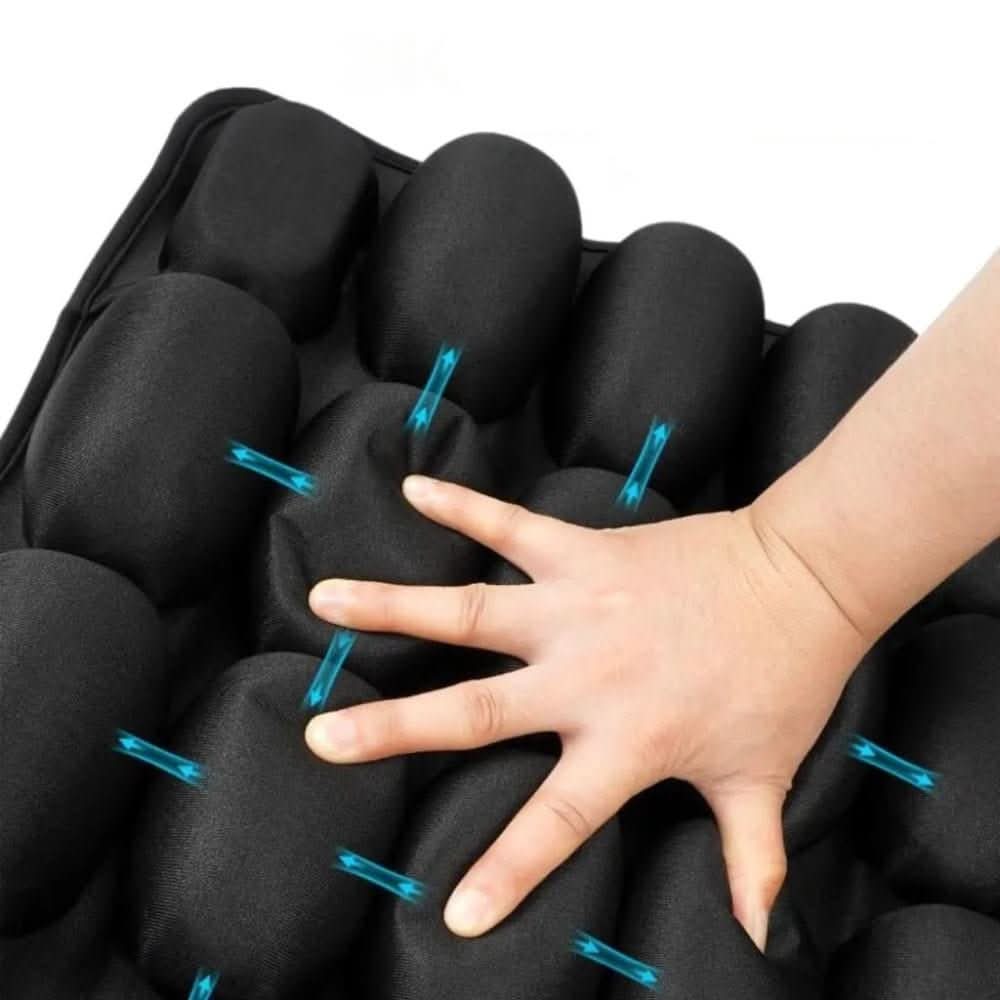 Inflatable seat cushion with 36 chambers