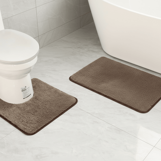 Highly absorbent bathroom mat