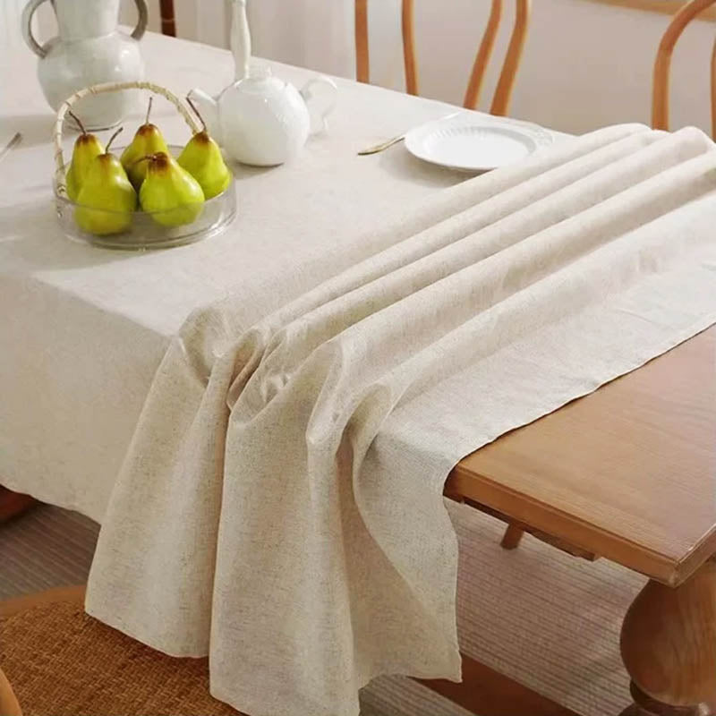 Ecru cotton tablecloth